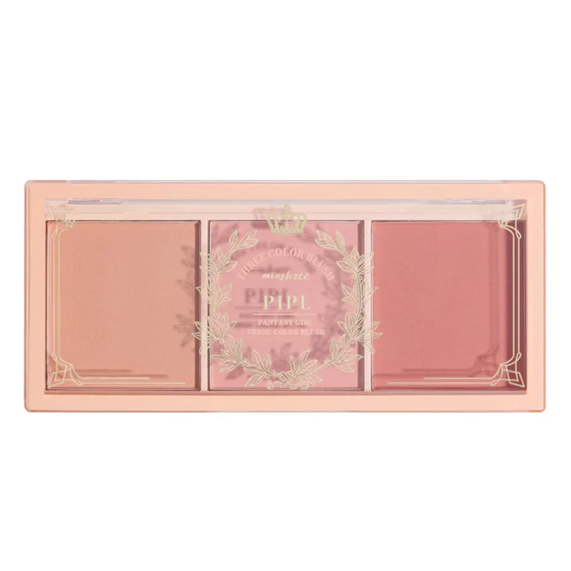 

3in 1 Face Blush Palette Easy To Wear Makeup Natural Powder Rouge Women Makeup Natural Blush Palette Durable Colors Blush