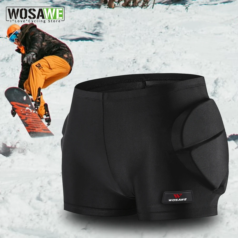 

WOSAWE Figure Skateboarding Hips Protector Pad Sports Safety Protective Mat Protection Snow Ski Skate Snowboard Cycling Shorts
