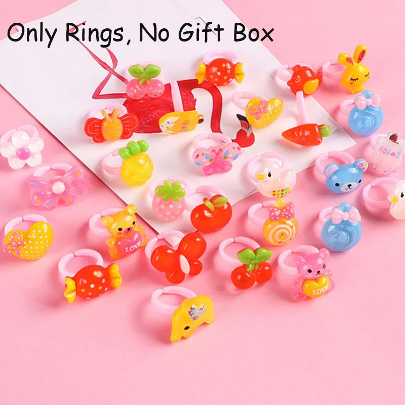 100 шт. Детские Кольца для девочек регулируемые детские кольца на палец животные