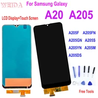 amoled lcd for samsung a20 a205 sm a205f a205fn lcd display touch screen digitizer assembly for samsung a20 lcd a205s