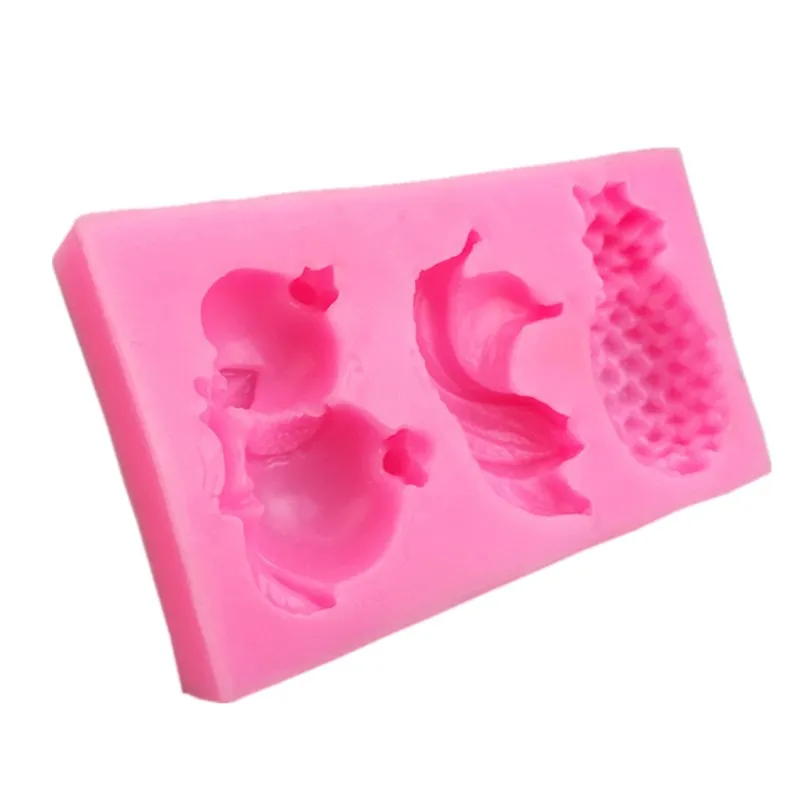 Фруктовый гранат банан форма ананаса силикагель Форма кухонный инструмент для