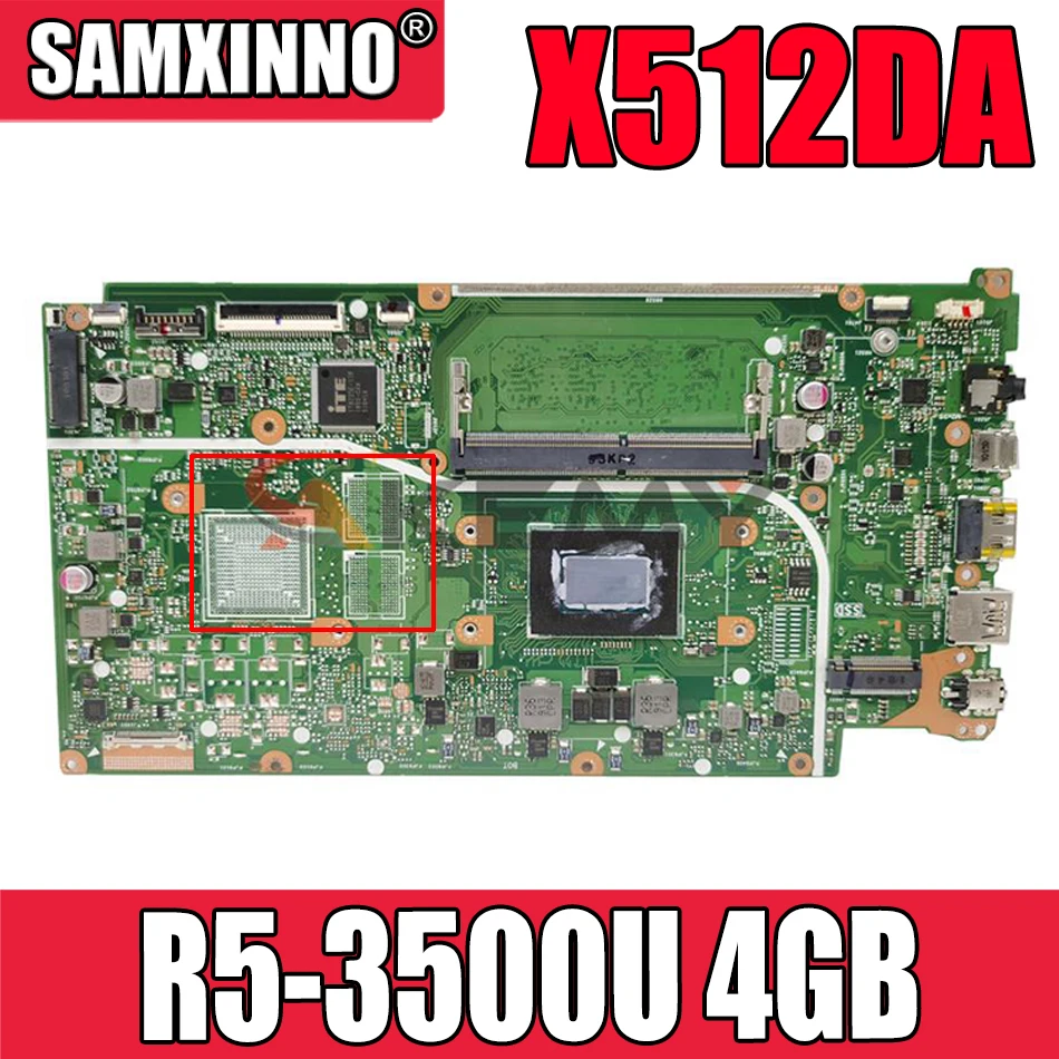 

AKEMY Motherboards X512D Laptop motherboard for ASUS X512DA F512DA X512D F512D X512DK 100% TEST original mainboard R5-3500U 4GB