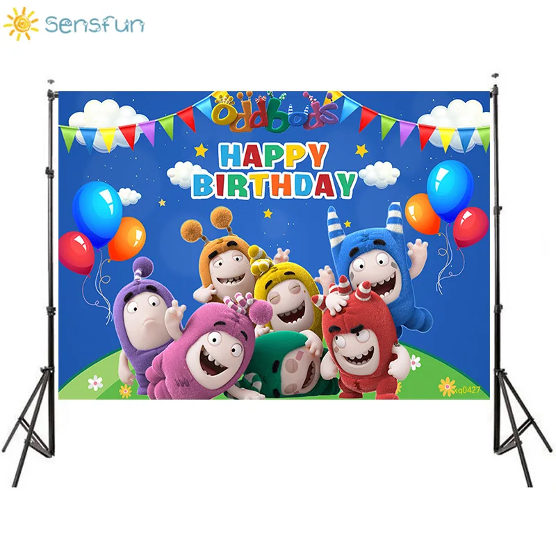 Sensfun 2020 Новый Детский День Рождения фотография фон Oddbods мультфильм фотостудия