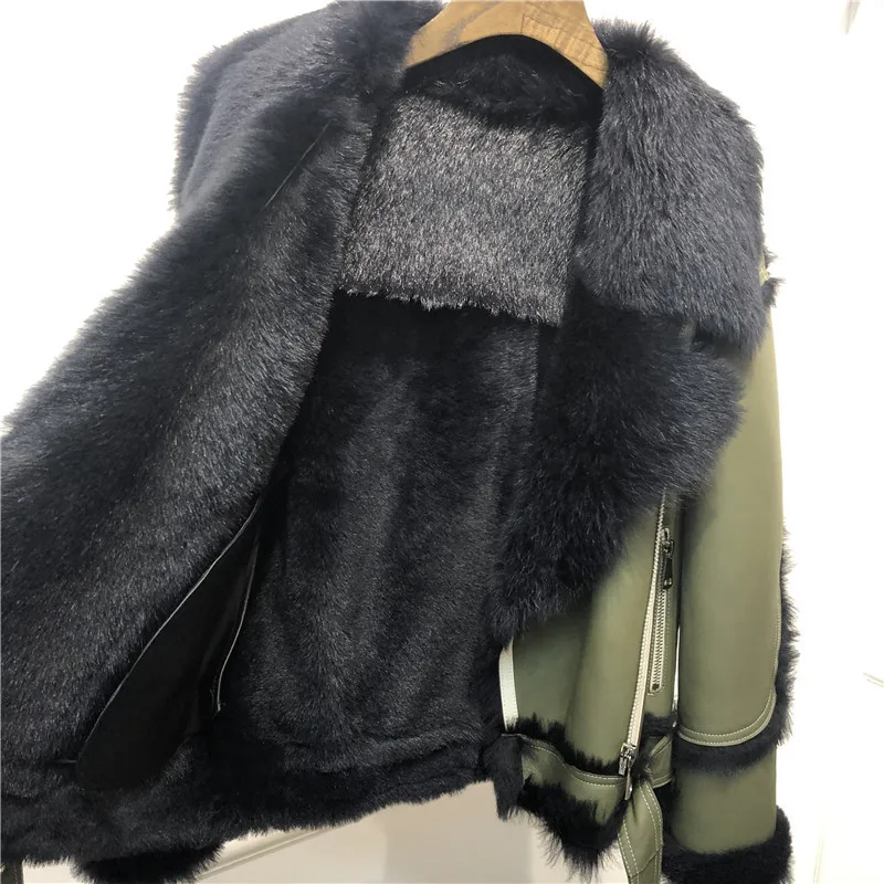 Высококачественное пальто из овечьей шкуры оптовая продажа теплая куртка с