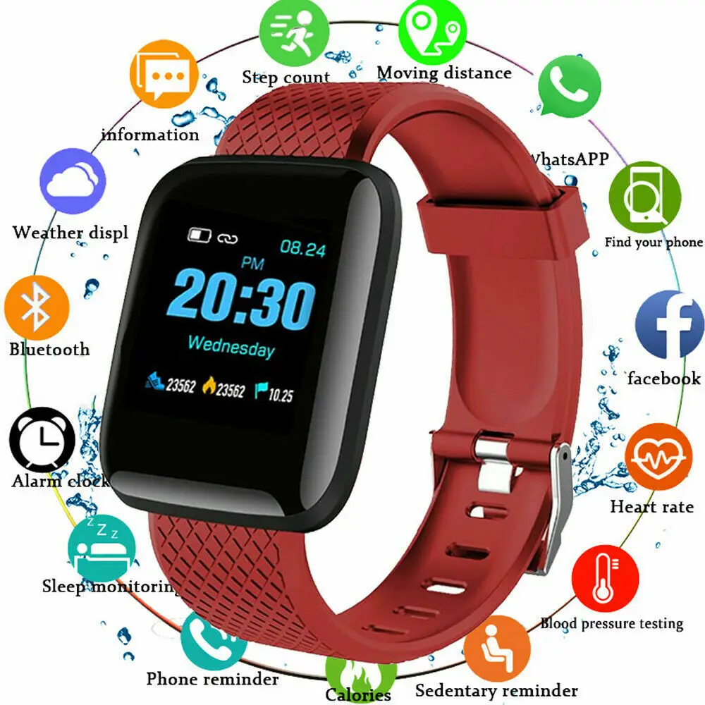 

Sport Smart Couple Watches Wearable Waterproof Pedometer Bluetooth Heart Rate Sleep Monitoring for Children Men And Women Watch