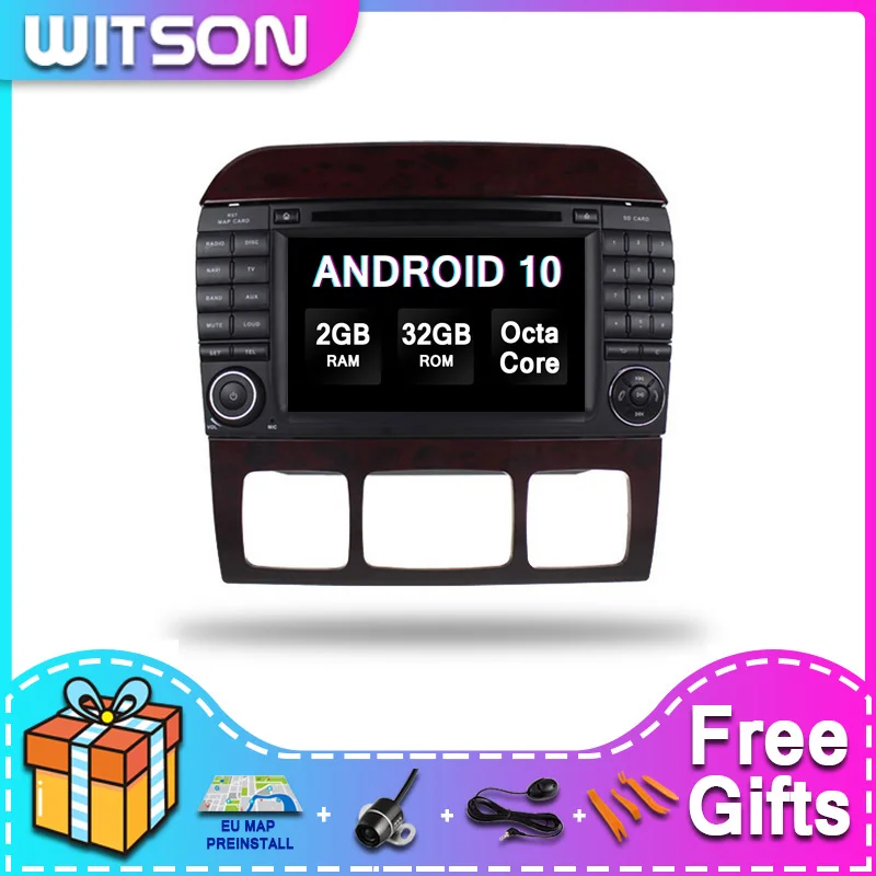 WITSON ANDROID 10 0 сенсорный экран автомобильное радио GPS для Benz S-W220/S280/S320/S350/S400/S430/S500(1998-