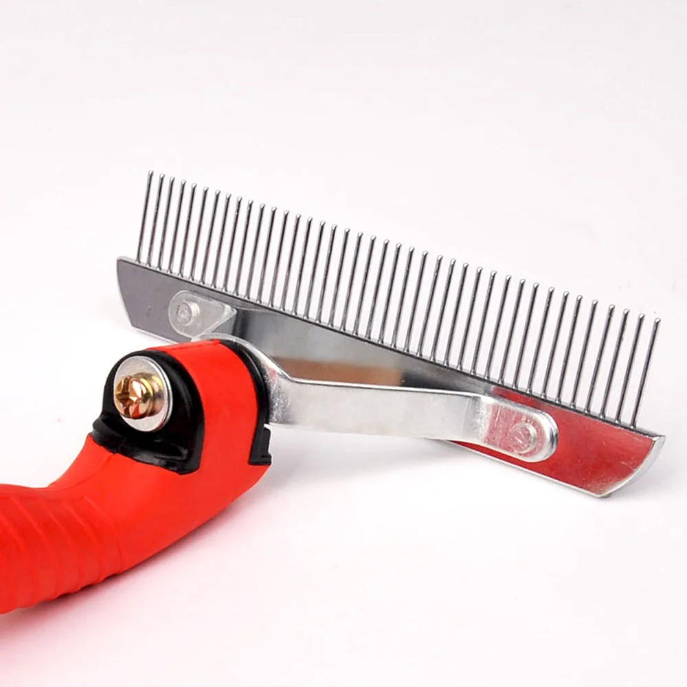 Щетка для груминга домашних питомцев расческа из нержавеющей стали вычесывания