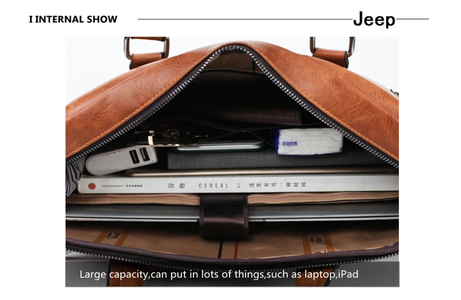 JEEP BULUO, мужской портфель, сумка для 13'3 дюймов, для ноутбука, деловые сумки, 2 шт. в комплекте, сумки, высокое качество, кожа, для офиса, сумки на плечо, тоут