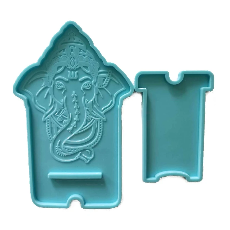 

Religious Elephant Mobile Phone Stand Silicone Resin Mold Phone Holder Epoxy Resin Mold Cell Phone Bracket Silicone Mold