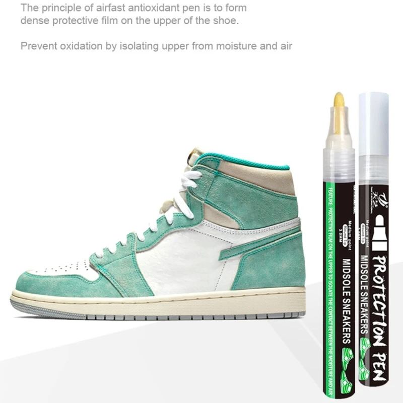 2 Pcs Professional Whitening Anti Oxidation Pen for Leather Suede Fabric and Soft Foam Sneaker Shoe |