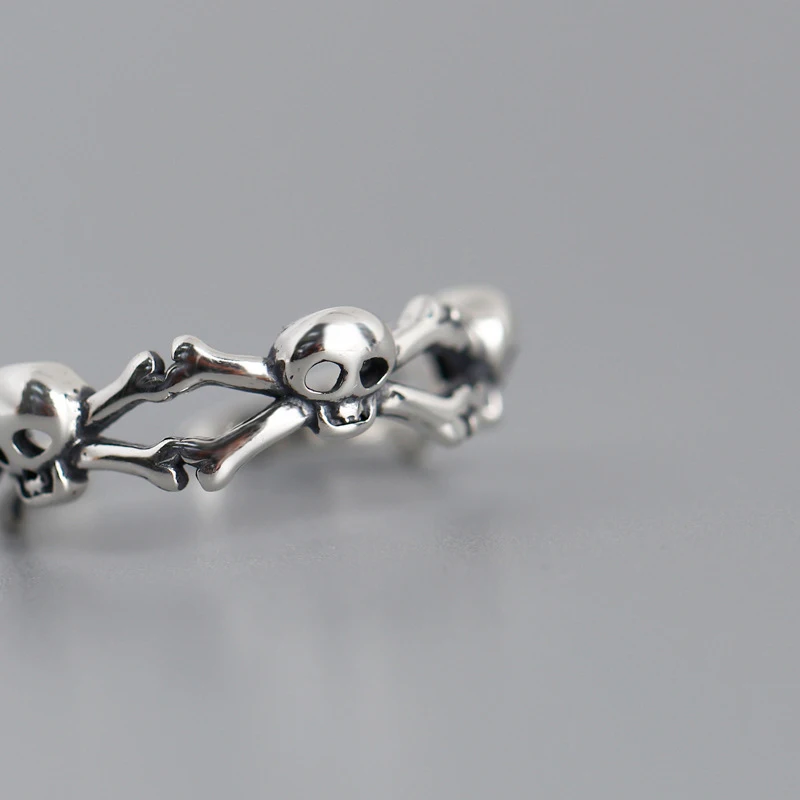 Кольцо на палец в стиле стимпанк для женщин и мужчин регулируемое серебро 100%