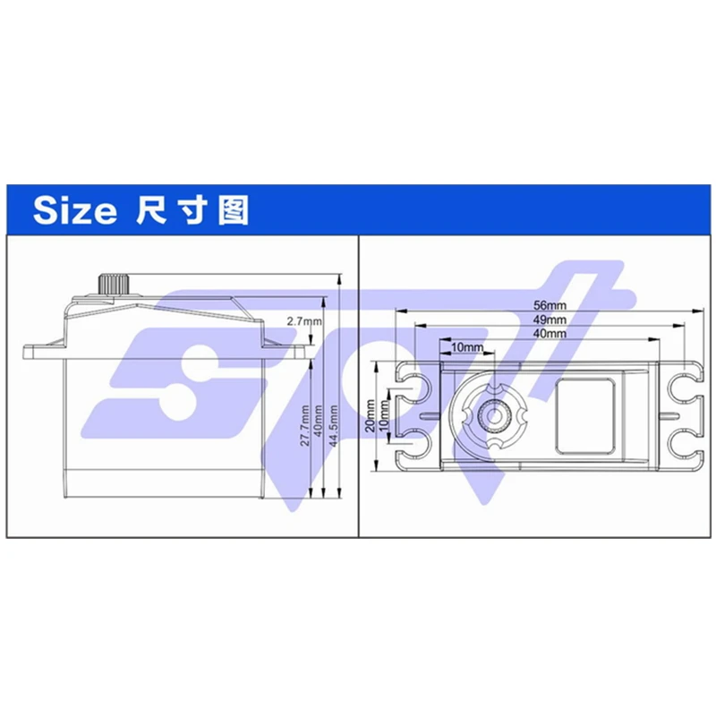 

SPT Steering gear SPT5435LV-270 270 35kg Large torque Metal gear Digital Servo for RC Car TRAXXAS Crawler TRX4 baja boat Robot