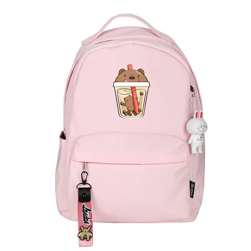 Маленький рюкзак из крепа с медведем для девочек милый водонепроницаемый