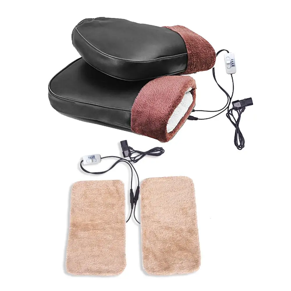 12V мотоциклетные Ручки Бар муфта съемный Электрический нагрев теплые перчатки