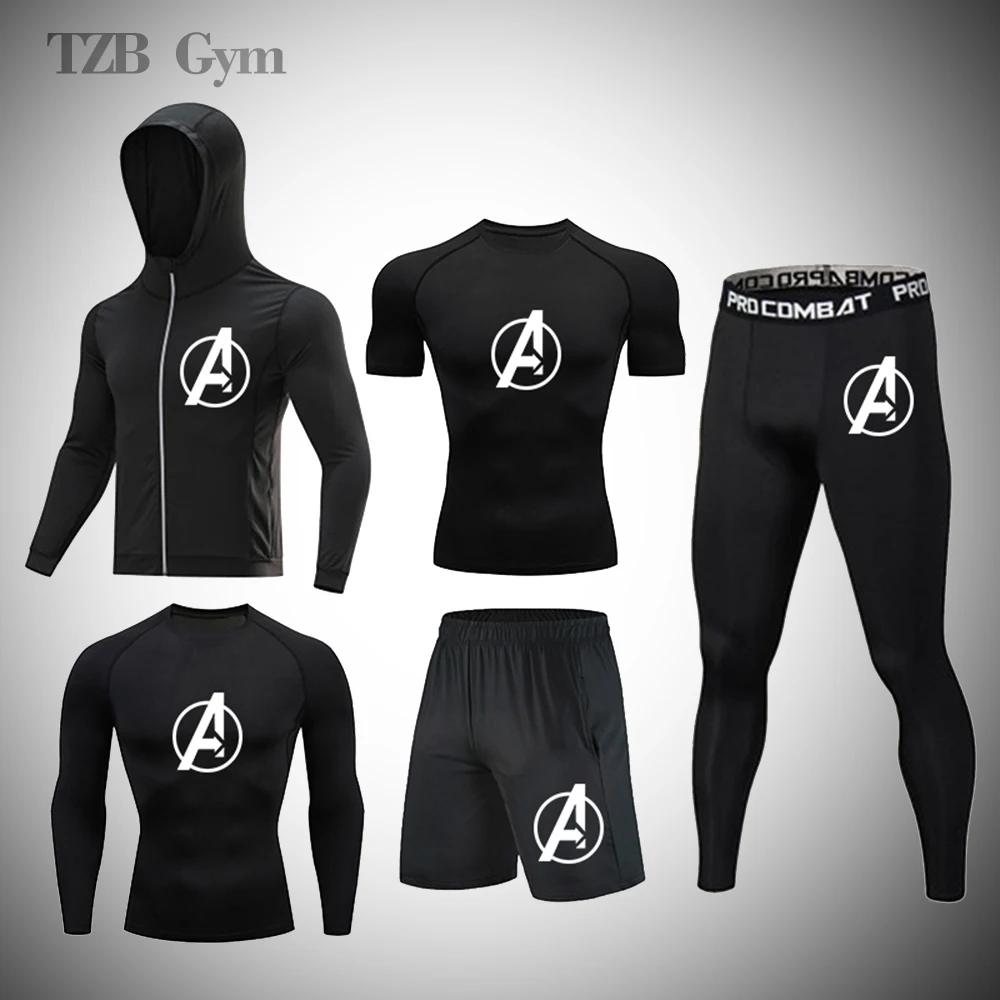 Классический мужской уличный тренировочный компрессионный эластичный