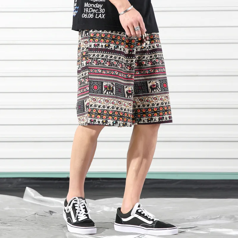 

Wholesale Plus Size 5XL Short Pants Men African Printed Summer Bermuda Board Beach Shorts