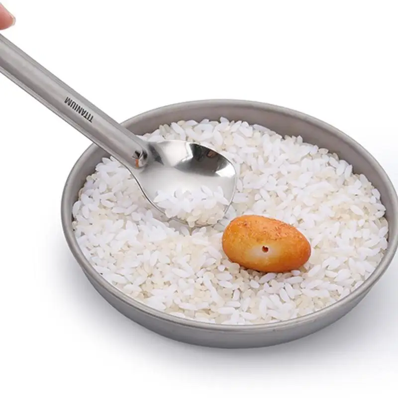 1 шт. прочный и легко носить с собой Титан ложка Кемпинг Ложки Посуда вилка