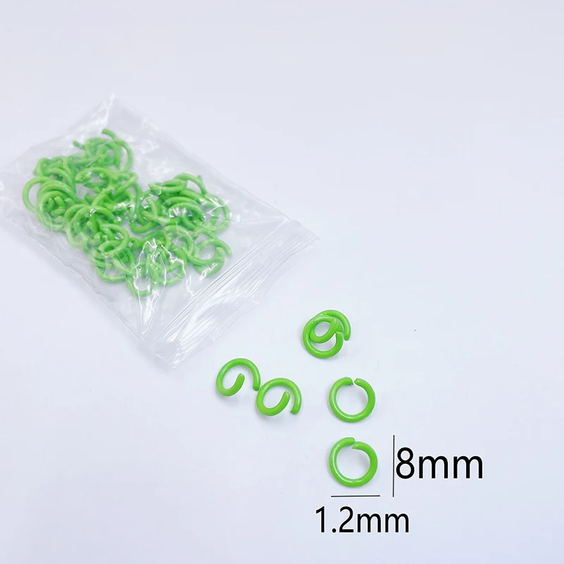 100 шт./упак. Длина с Бусиной 8 мм Материал железа кольцо на палец Форма подходит для