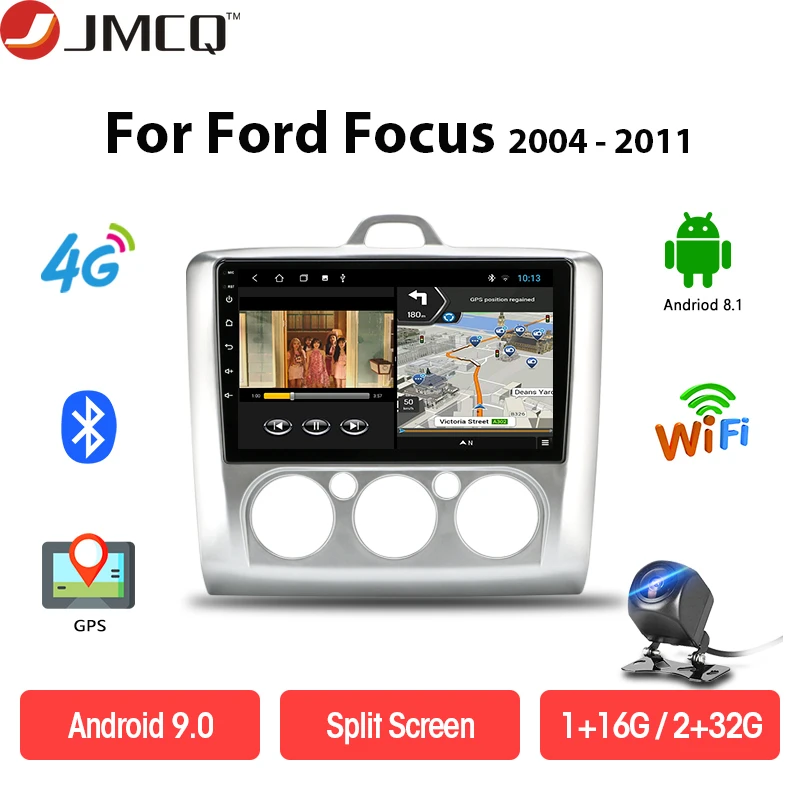 JMCQ Android DSP автомобильный Радио мультимедийный видео плеер навигация GPS для ford focus 2