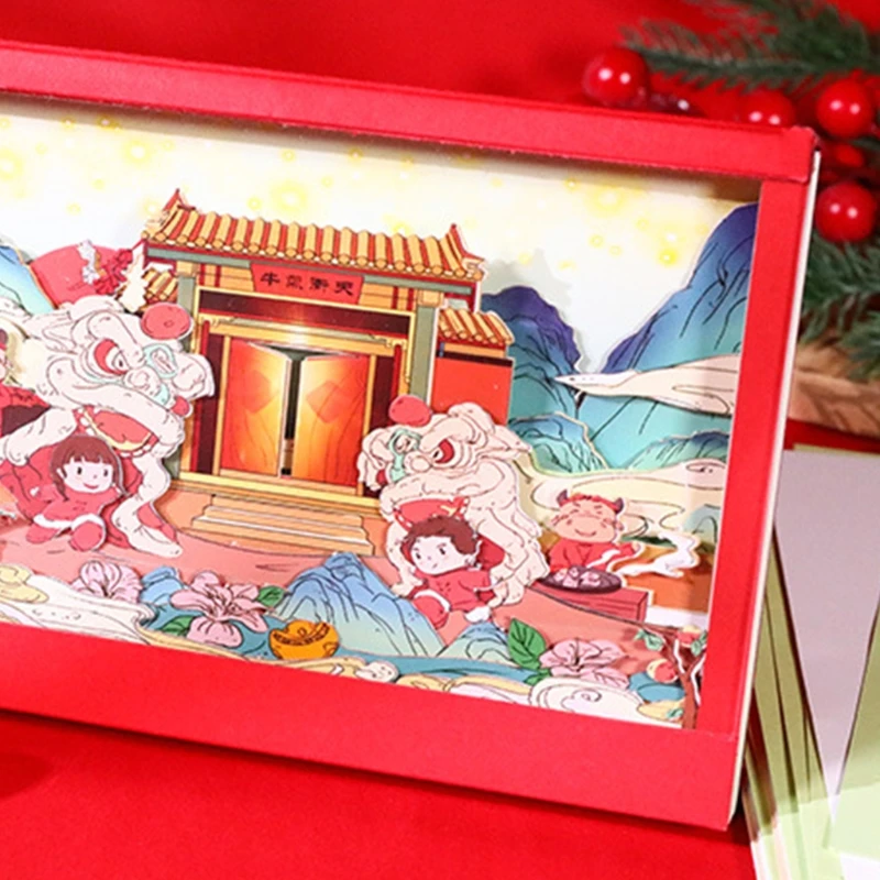 2021 китайский новый год 3D иллюстрация отечественного прилива настольный