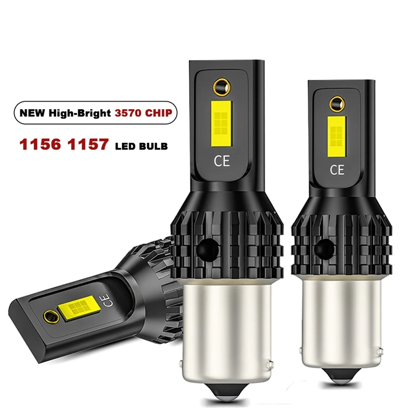 

1PCS white Signal Lamp P21W Led BA15S 1156 BAU15S PY21W 1157 Led BAY15D Canbus 3570SMD Reversing light bulbs Turn Signal Lights