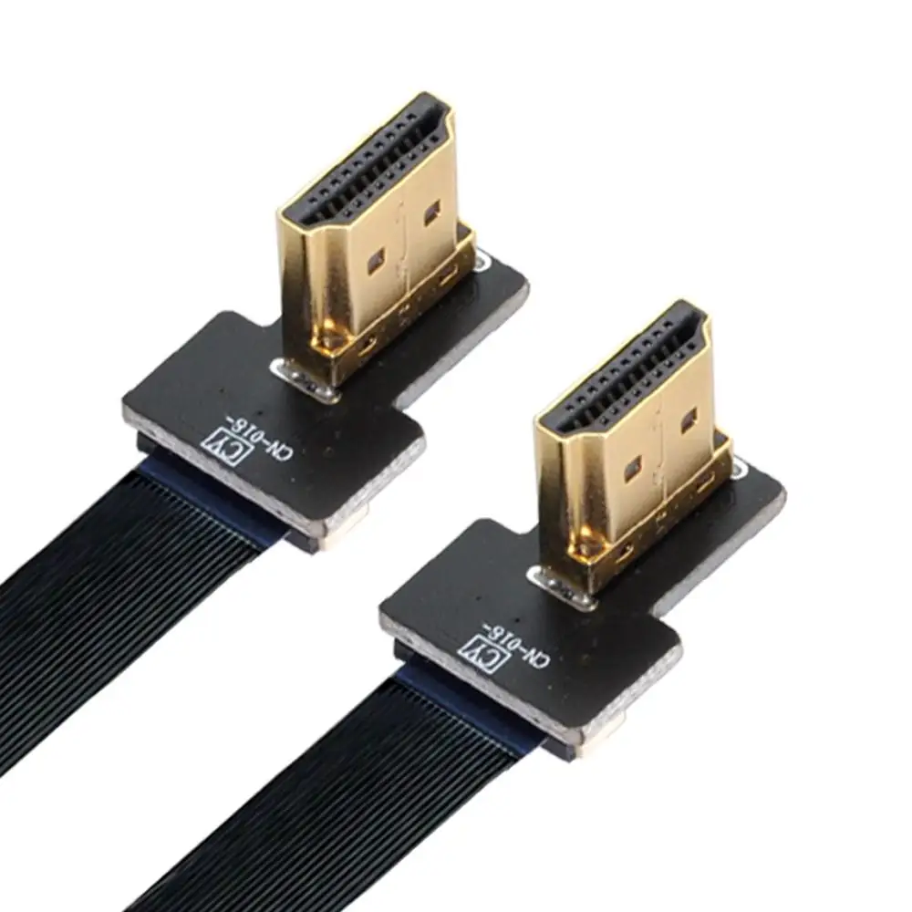 

Left Angled HDMI-Compatible Male to left angle HDMI-Compatible Male TV FPC Flat Cable for FPV TV Multicopter Aerial Photography
