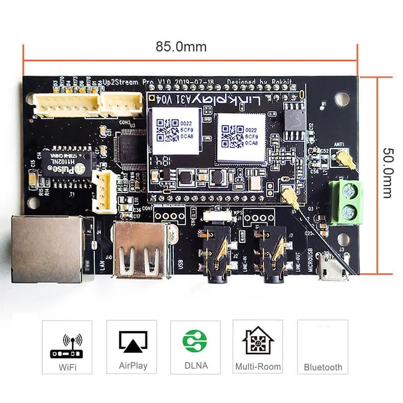 Up2Stream Pro WiFi и Bluetooth 5 0 HiFi аудио приемник плата с Spotify Airplay Dlna интернет радио