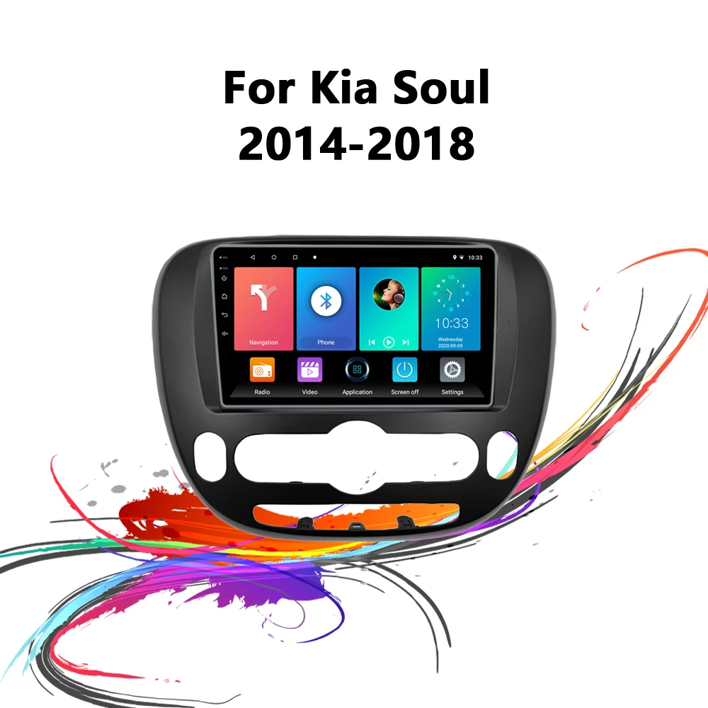 

Eastereggs For Kia Soul 2014-2018 9" Android 2 Din Car Multimedia Stereo Player Navigation GPS WIFI Radio Head Unit with Frame