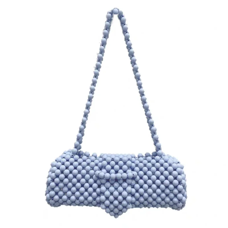 Сумка с жемчугом и бусинами 24x8 см, сумка для подмышек, новинка 2020, летняя Фея a5994