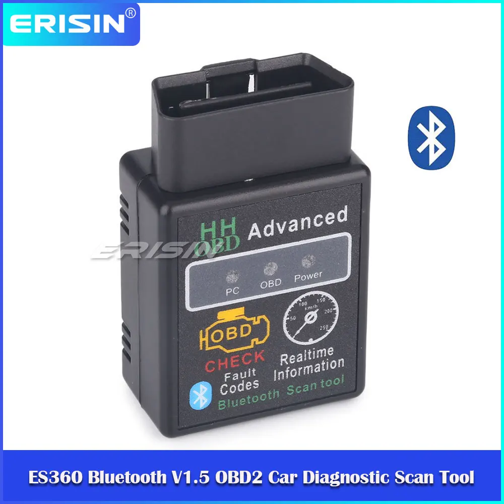 Диагностический модуль Erisin ES360 Torque ELM327 V1.5 OBD2 Bluetooth для Android телефонов и