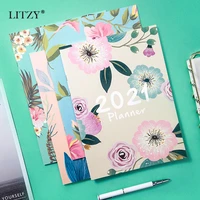 litzy a4 2021 plan schedule monthly planner notebook journal 365 days diy office notepad stationery school supplies