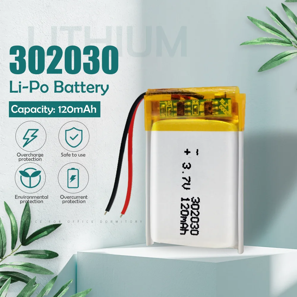 3 7 В 120 мАч 302030 032030 282030 аккумуляторная литий ионная Lipo батарея для мобильного