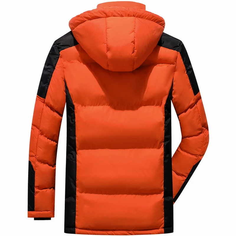 Winter parka men Hooded Jackets Mens Thicken Solid color Splicing clothing warm down jacket youth coats men's casual coat 2236