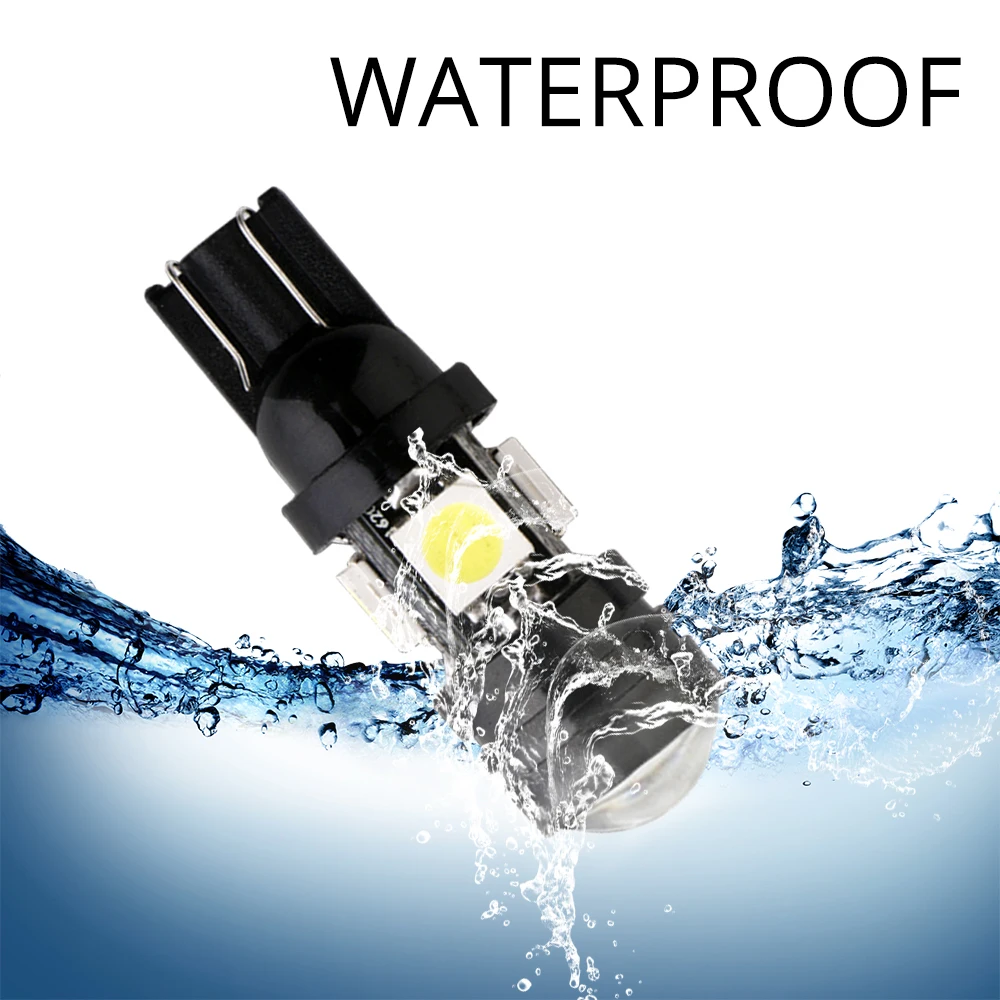 2 шт. светодиодные автолампы белого красного синего цвета 196 168 4SMD 5050 | Лампы и