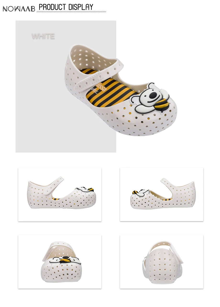 Г., новые мини-сандалии Melissa из прозрачного пластика сандалии для девочек с мультяшным принтом дышащая обувь для девочек обувь melissa 13,8-18,8 см