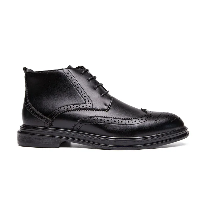italian classical leather men boots formal elegant winter warm moccasins homme big size retro boot brogue oxford shoes for | Обувь