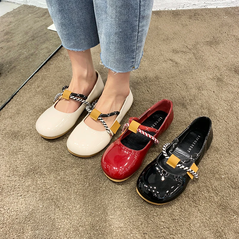 Женские дизайнерские простые балетки из лакированной кожи брендовые винтажные