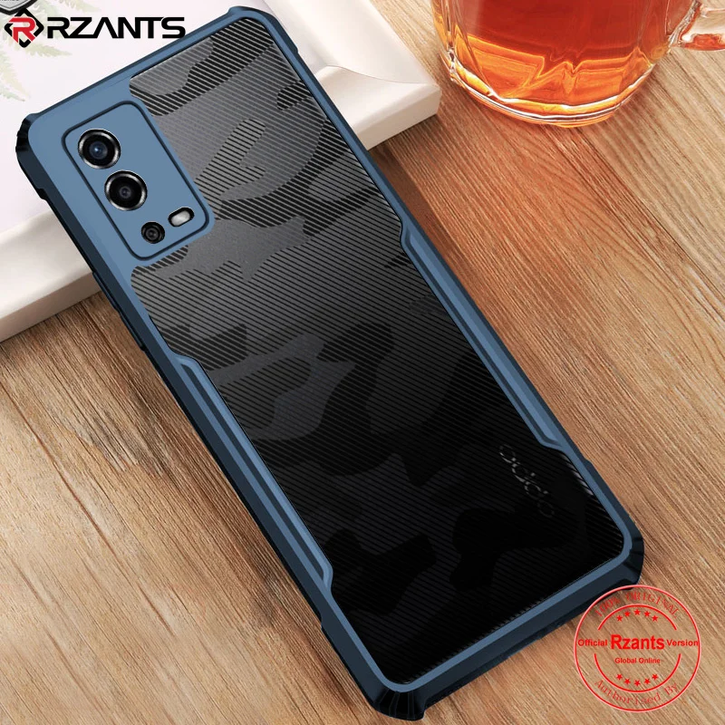 Rzants For OPPO A55 4G Case Soft Camouflage Beetle Military Design Protection Slim Thin Small Hole Cover