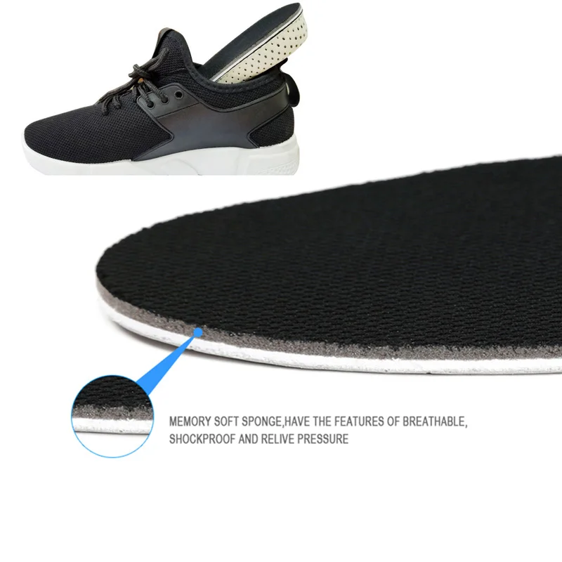 1 пара увеличивающие рост стельки унисекс полные 2/3/4 см EVA Memory хлопок вставки на