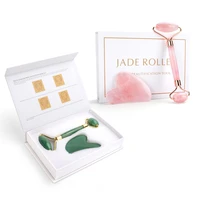 face massage jade roller rose quartz natural stone crystal slimmer lift wrinkle double chin remover beauty care slimming tools
