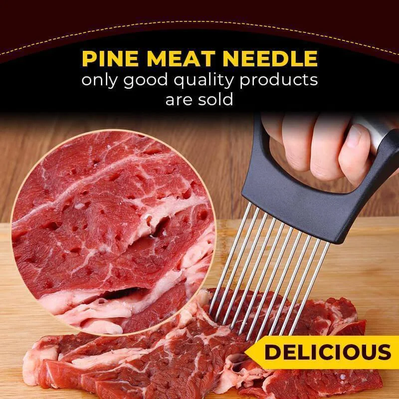 

Food Slice Assistant Best Onion Cutter Holder Vegetable Slicer Cutting Tools Stainless Steel Meat Fork Kitchen Tools Gadgets