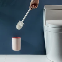 wall mounted toilet brush long handle groove bruch head anti spill water floor shelf toilet brush