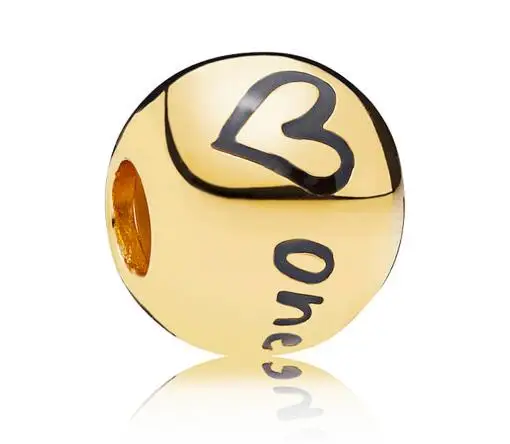 

Genuine 925 Sterling Silver Bead Gold Shining True Uniqueness Charm Beads Fit Pan Women Bracelet & Necklace Diy Jewelry