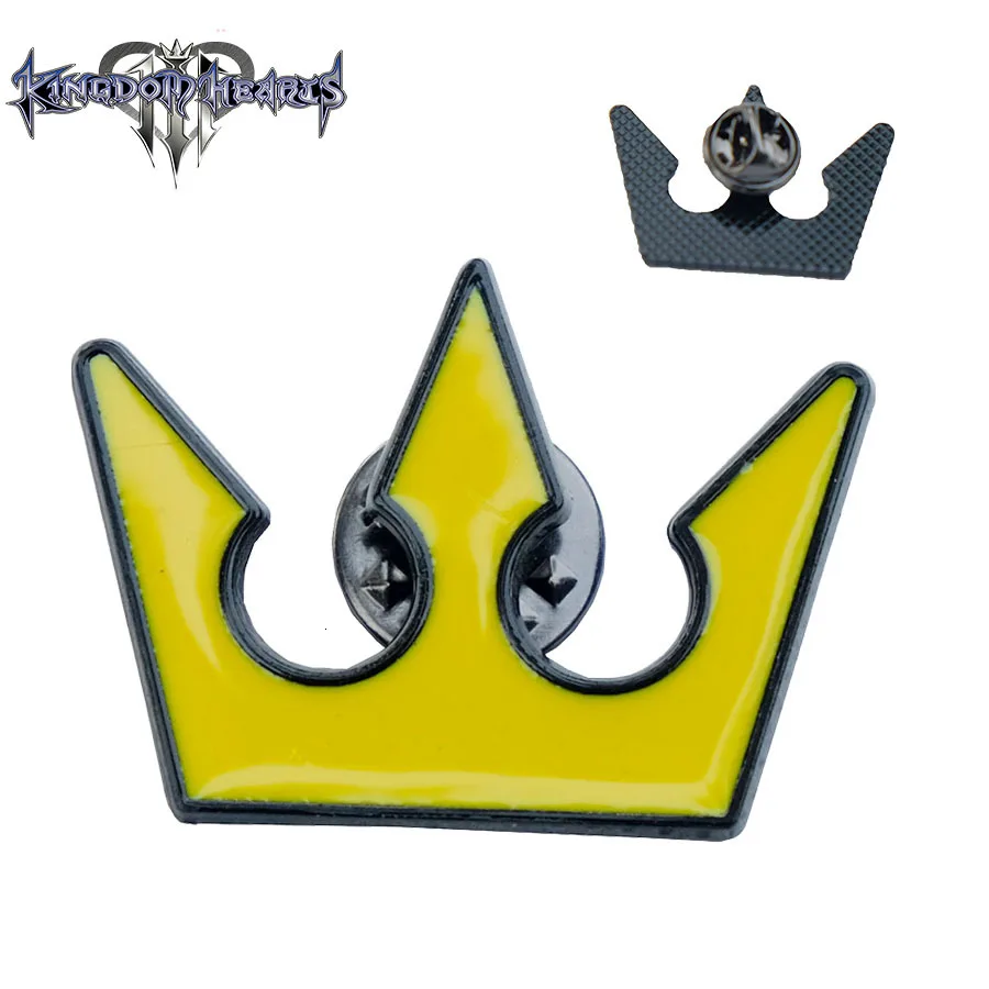 Sora Crown badge 8 стилей Королевство Сердца булавка брошь для одежды рюкзак значки Сора сердце keyblade цинковый сплав воротник булавка Косплей коллекция подарок - Окраска металла: Sora Crown badge