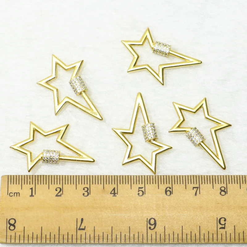 6 шт. матовый золотой кулон звезда подарок для леди изготовления ювелирных
