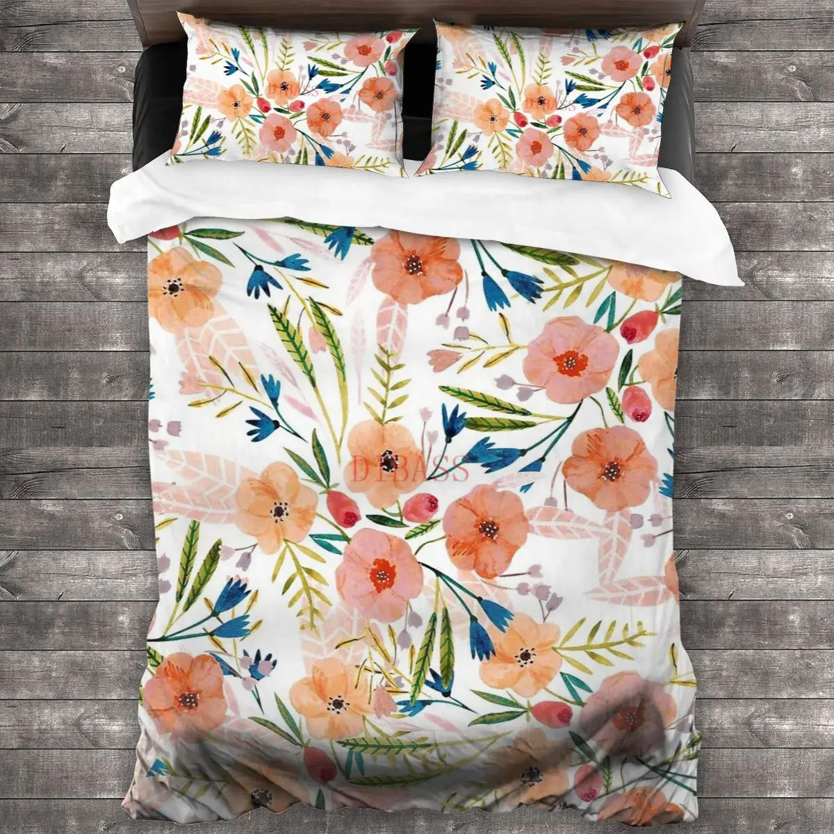 

Мягкая искусственная кожа с 2 наволочками и цветочным принтом, пододеяльник с застежкой-молнией, одеяло большого размера