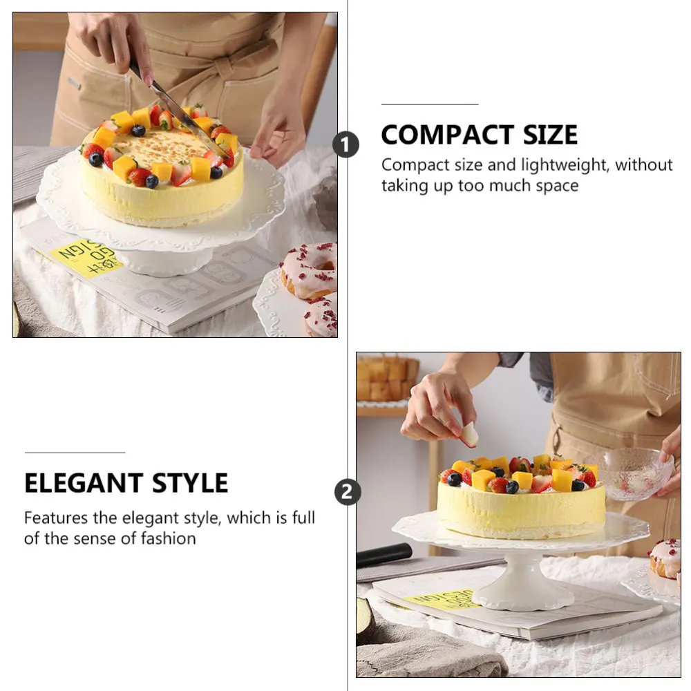 

1Pc European Style Cake Stand Decorative Baking Holder Fruit Storage Rack White