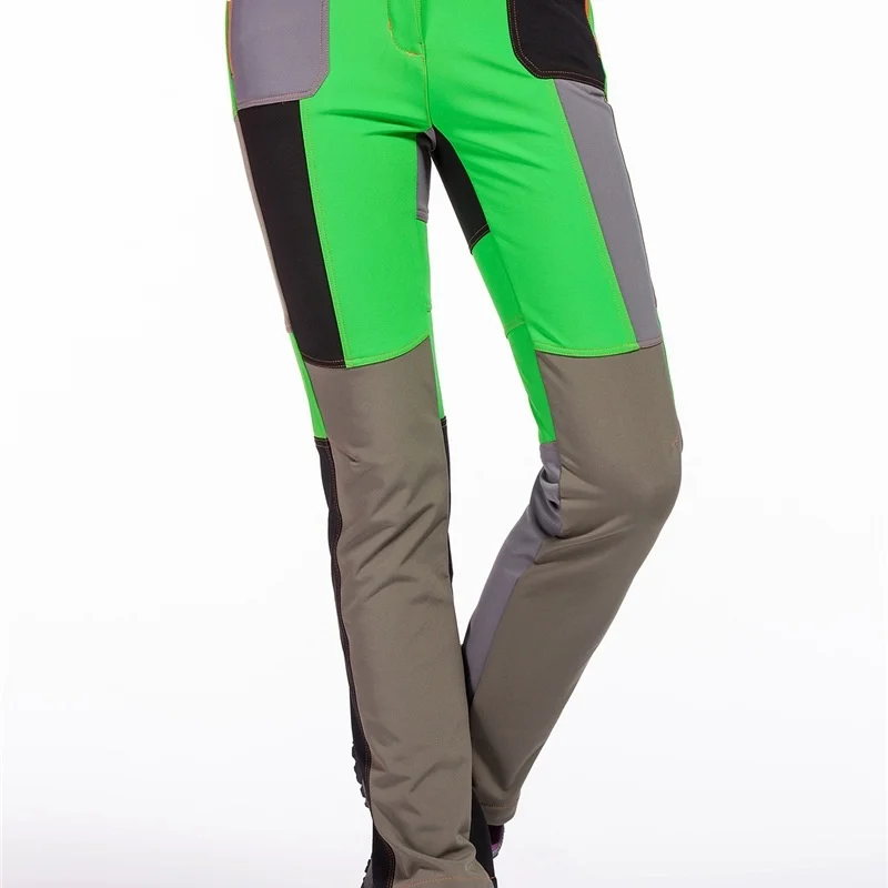 

Soft shell pants women's color matching shark skin waterproof mountaineering pants ski pants group purchase