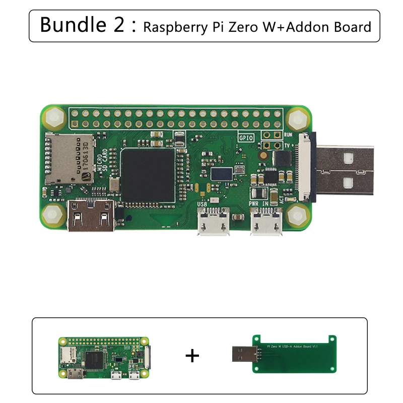 Комплект 2 Оригинальная плата Raspberry Pi Zero W 1 ГГц процессор 512 МБ ОЗУ со встроенным Wi-Fi и Bluetooth RPI 0 Вт - Комплект: Комплект 2