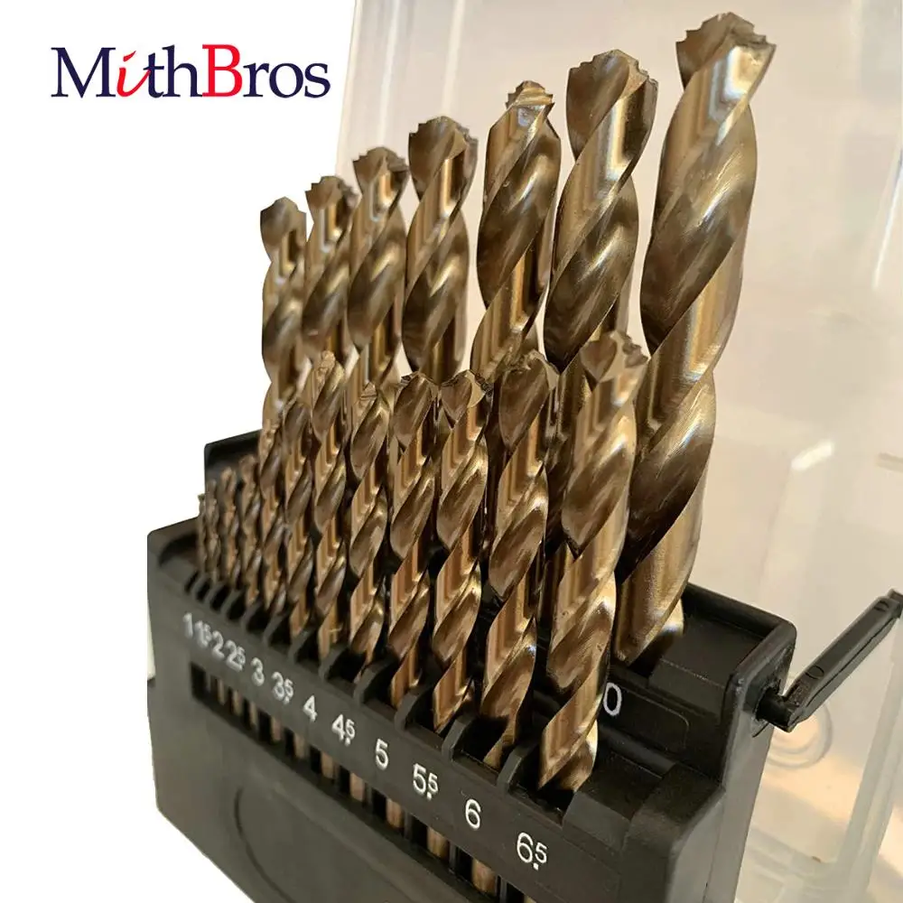 

MithBros M42 8% Cobalt Twist Drill Bits HSS Twist Drill Bits Set Set for Stainless Steel, Hard Metal and Wood Drilling